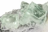 Glass-Clear, Green Cubic Fluorite Crystals - China #205557-2